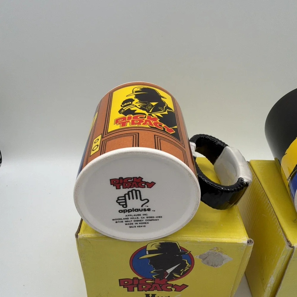 DICK TRACY & BREATHLESS  Figural Mugs  Applause 1990  mint in box